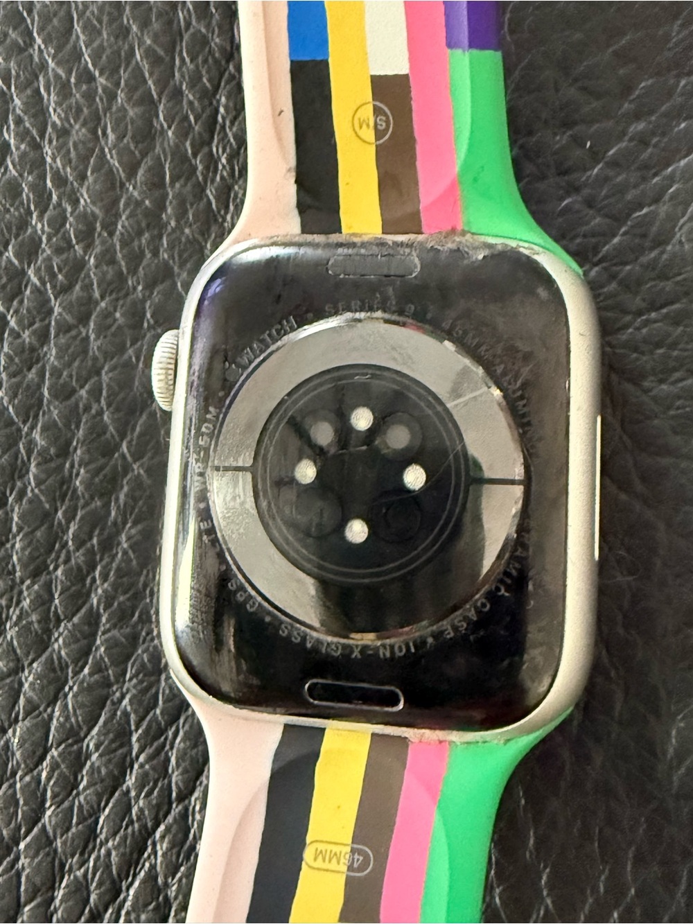 Multicolor Silicone Smartwatch Band with Silver Case